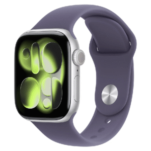 Apple Watch Series 11 GPS 46MM Silver Aluminium Case with Purple Fog Sport Band - M/L