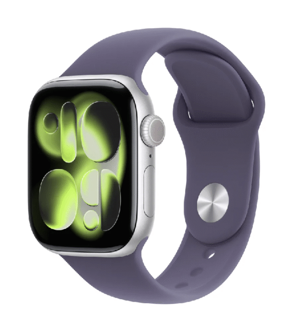 Apple Watch Series 11 GPS 46MM Silver Aluminium Case with Purple Fog Sport Band - M/L