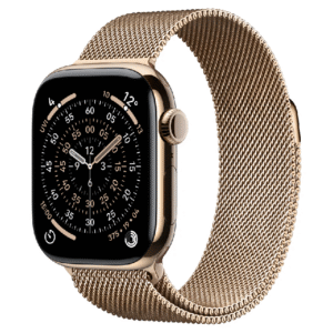 Apple Watch Series 11 GPS + Cellular  42MM Gold Titanium case with Gold Milanese Loop