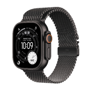 Apple Watch Ultra 3 |  GPS + Cellular 49MM | Black Titanium Case with Black Titanium Milanese Loop - Medium