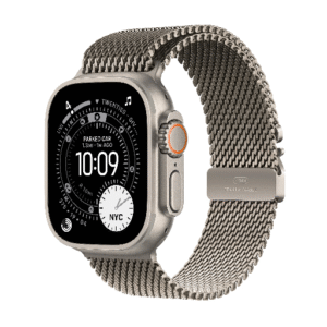 Apple Watch Ultra 3 |  GPS + Cellular 49MM | Natural Titanium Case With Natural Titanium Milanese Loop - Large