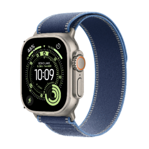 Apple Watch Ultra 3 |  GPS + Cellular 49MM | Natural Titanium Case With Blue/Bright Blue Trail Loop - S/M